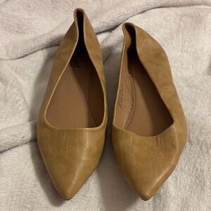 Corkys Tan Leather Flats for Women